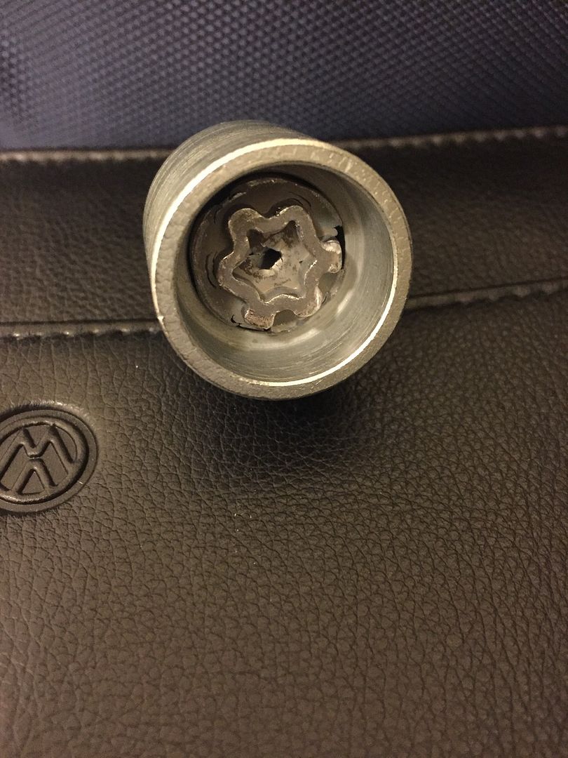 stripped wheel locking bolt security key VW Vortex Volkswagen Forum